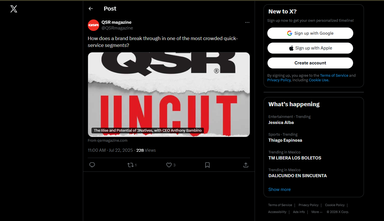 Anthony's QSR Uncut Interview